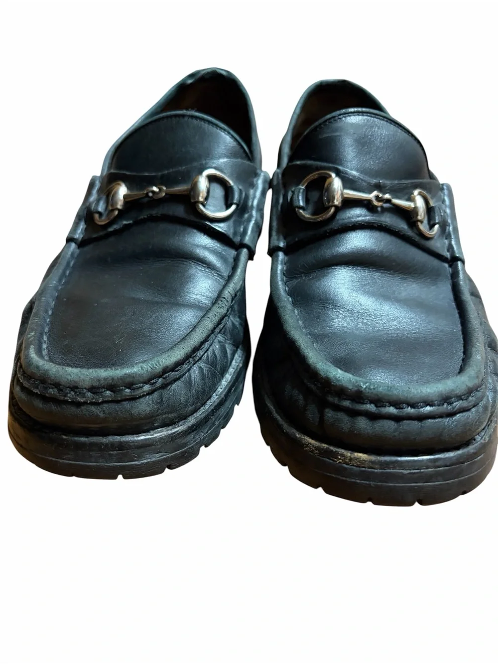 Gucci Classic Black Leather Bit Loafers - Men